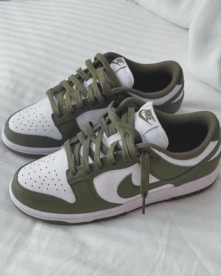 Nike Dunk Low Medium Olive Nike sneaker in olive / white