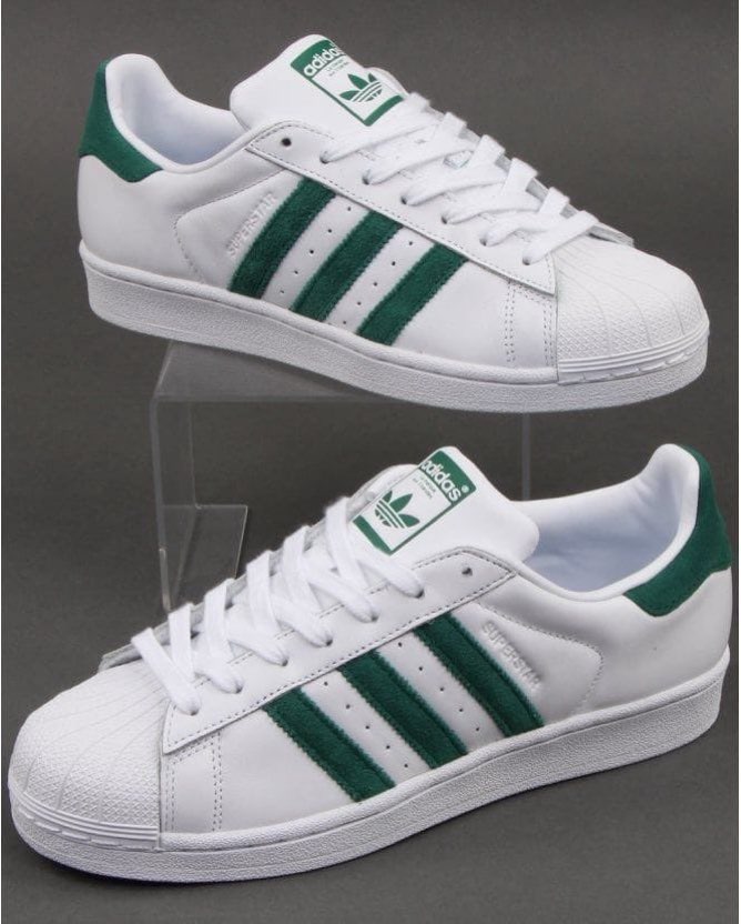 Adidas Superstar Green Tab Adidas sneaker in white / green
