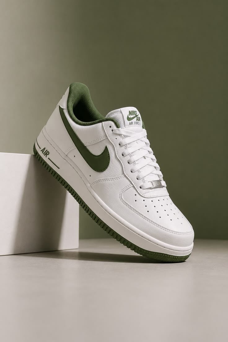 Nike Air Force 1 Olive Swoosh Nike sneaker in sail / olive