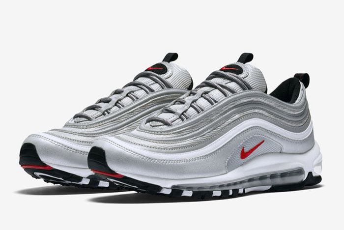 Nike Air Max 97 Silver Bullet Nike sneaker in silver / red