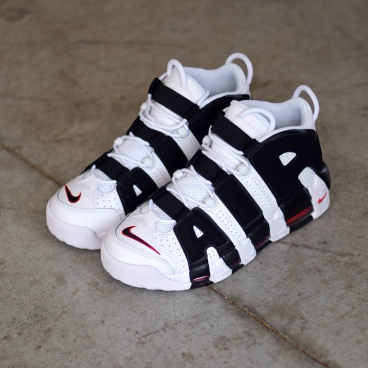 Nike Air More Uptempo 'Red' Nike sneaker in white / black / red