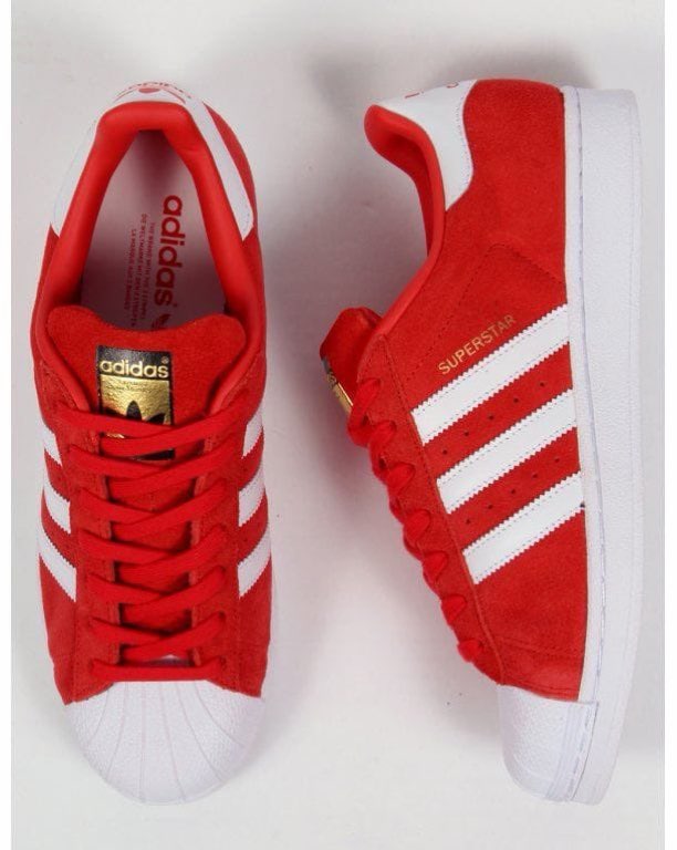 Adidas Superstar Rojo Suede Adidas sneaker in red suede / white shell